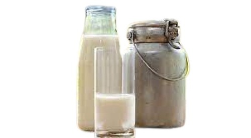 Fresh milk bottle and can